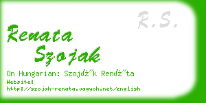 renata szojak business card